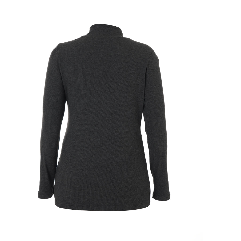 Studio SAngla Rib Turtle neck blouse Blouse Melange Grey