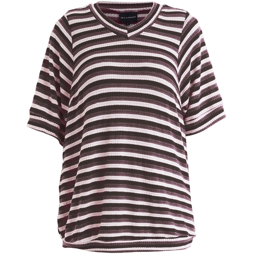Studio SJessia Blouse Blouse Brown white stripe