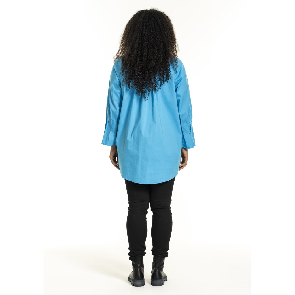 Studio SPoula Shirt with pleated cuffs Shirt Turquoise