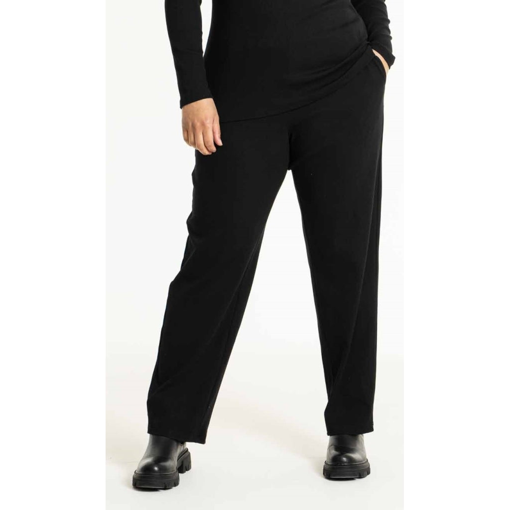 Studio SAlbine Rib staight leg trousers Trousers Black