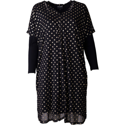 Studio SAlma Dress Dress Black with gold dots