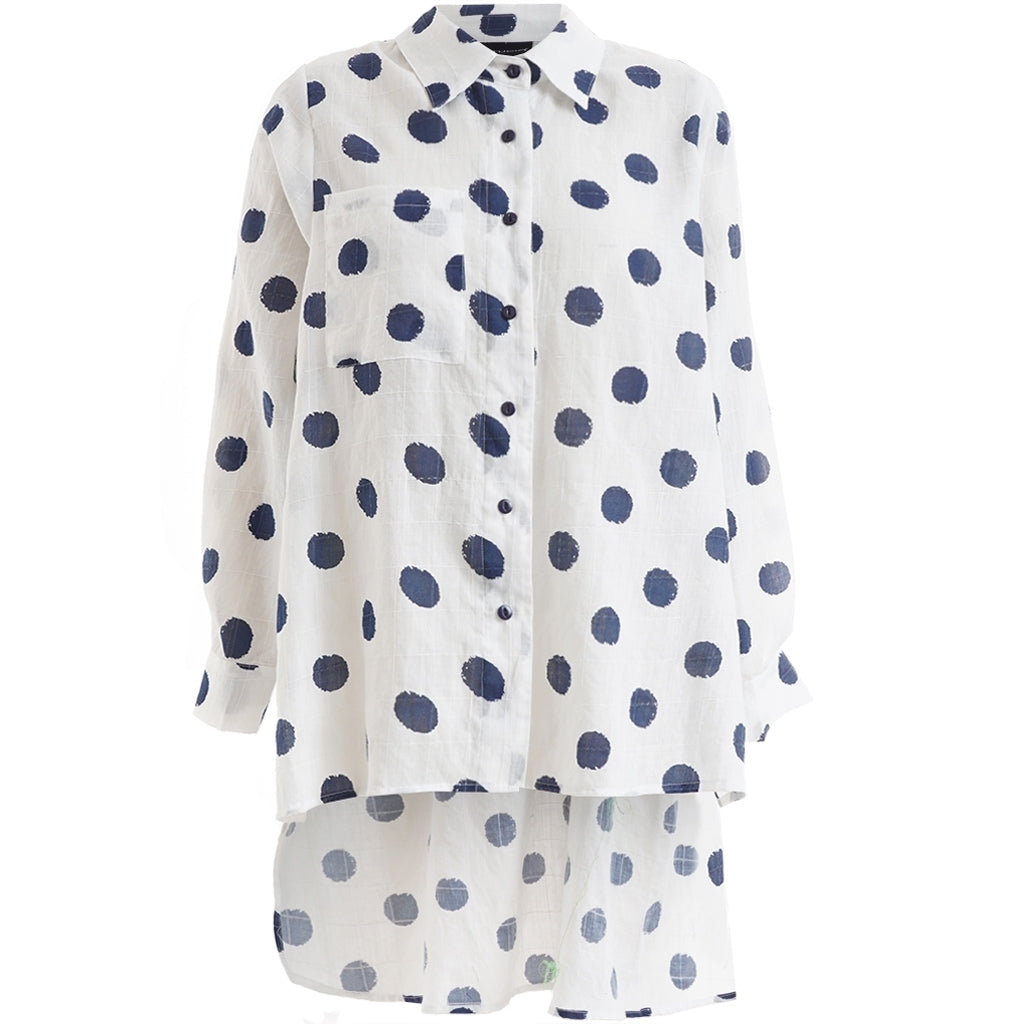 Studio SAlva Shirt with dots Shirt White with blue dots