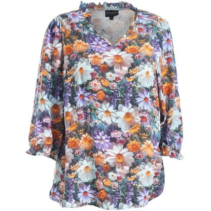 Studio SAslaug Blouse Blouse Purple orange flowers