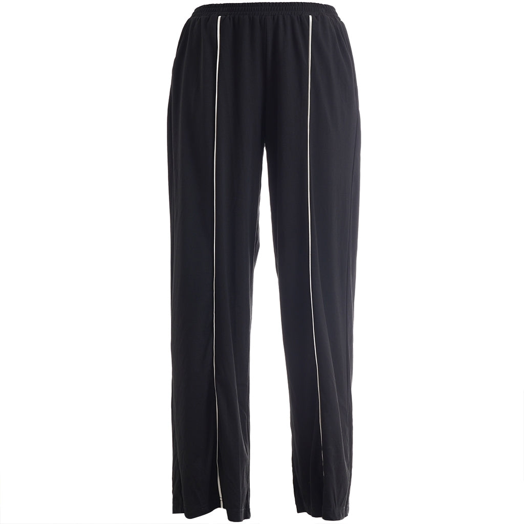 Studio SAuri Trousers with white tape Trousers Black