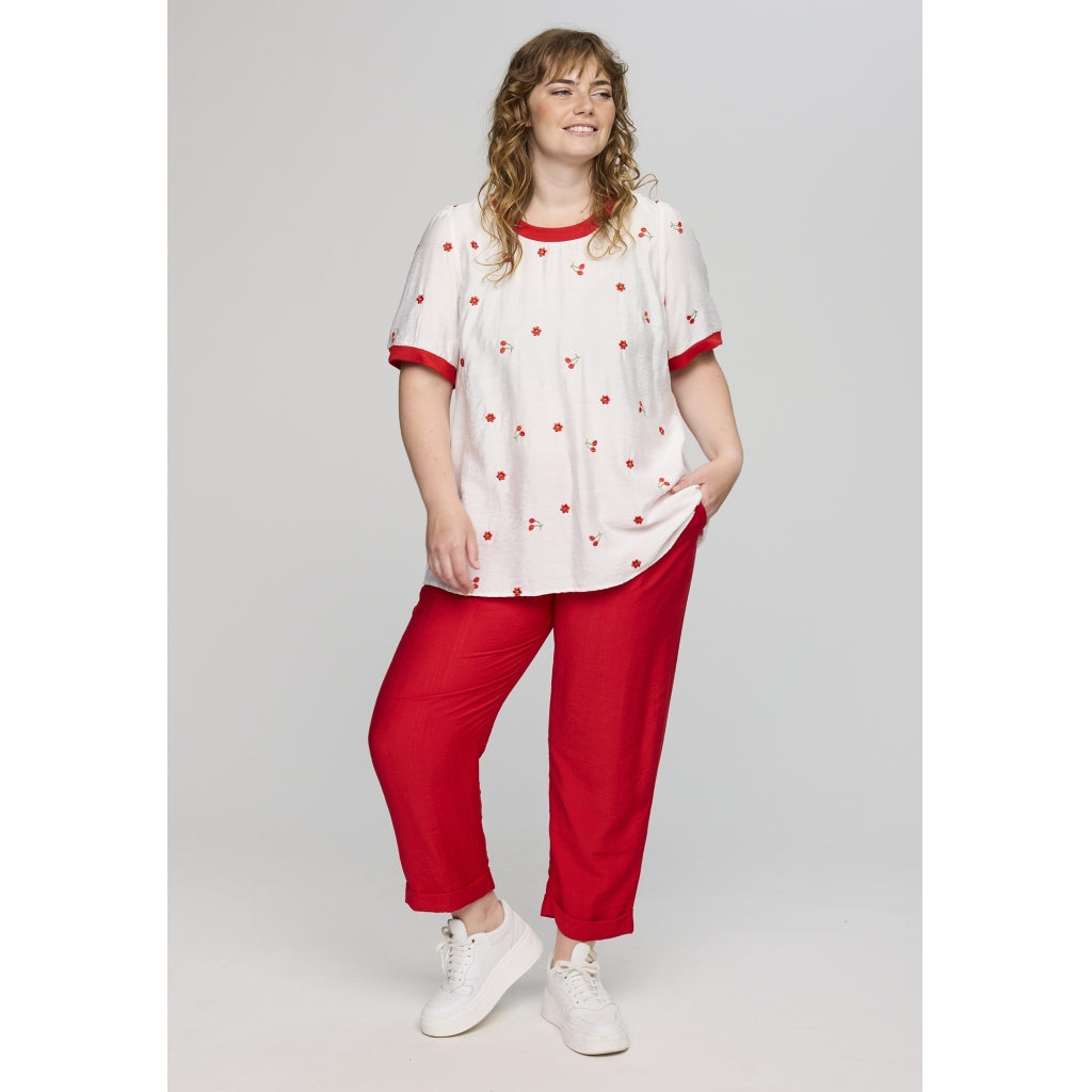 Studio SAva Blouse Blouse White with red berry