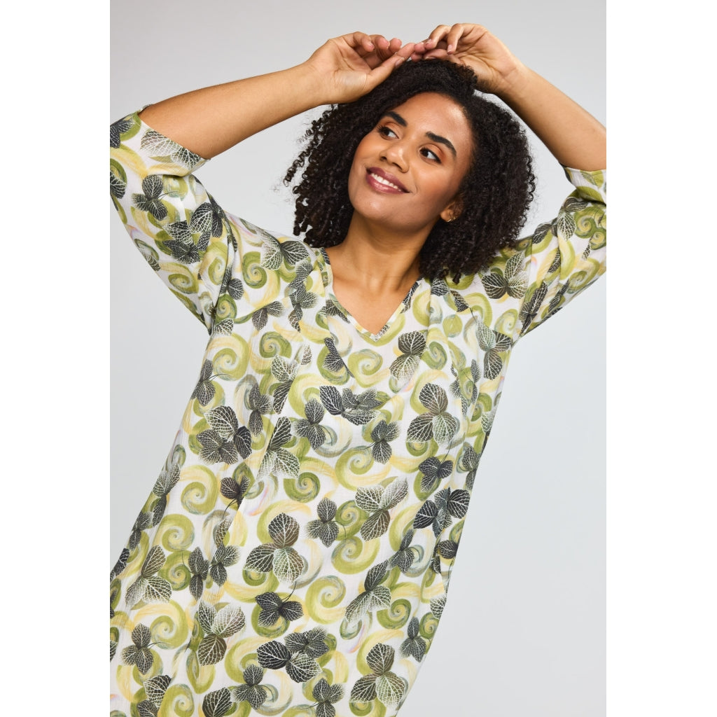 Studio SBirgitte Dress Dress Off white + green flowers
