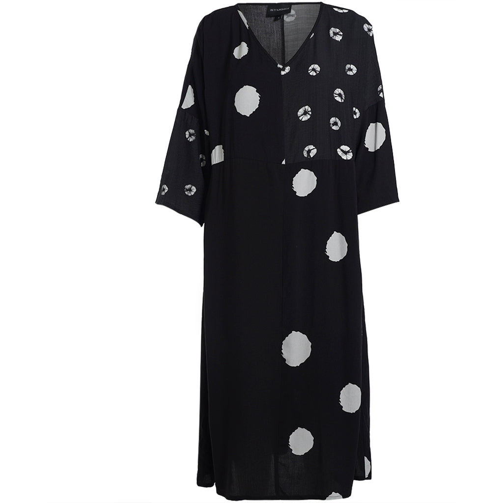 Studio SCara Dress Tunic Black with dots