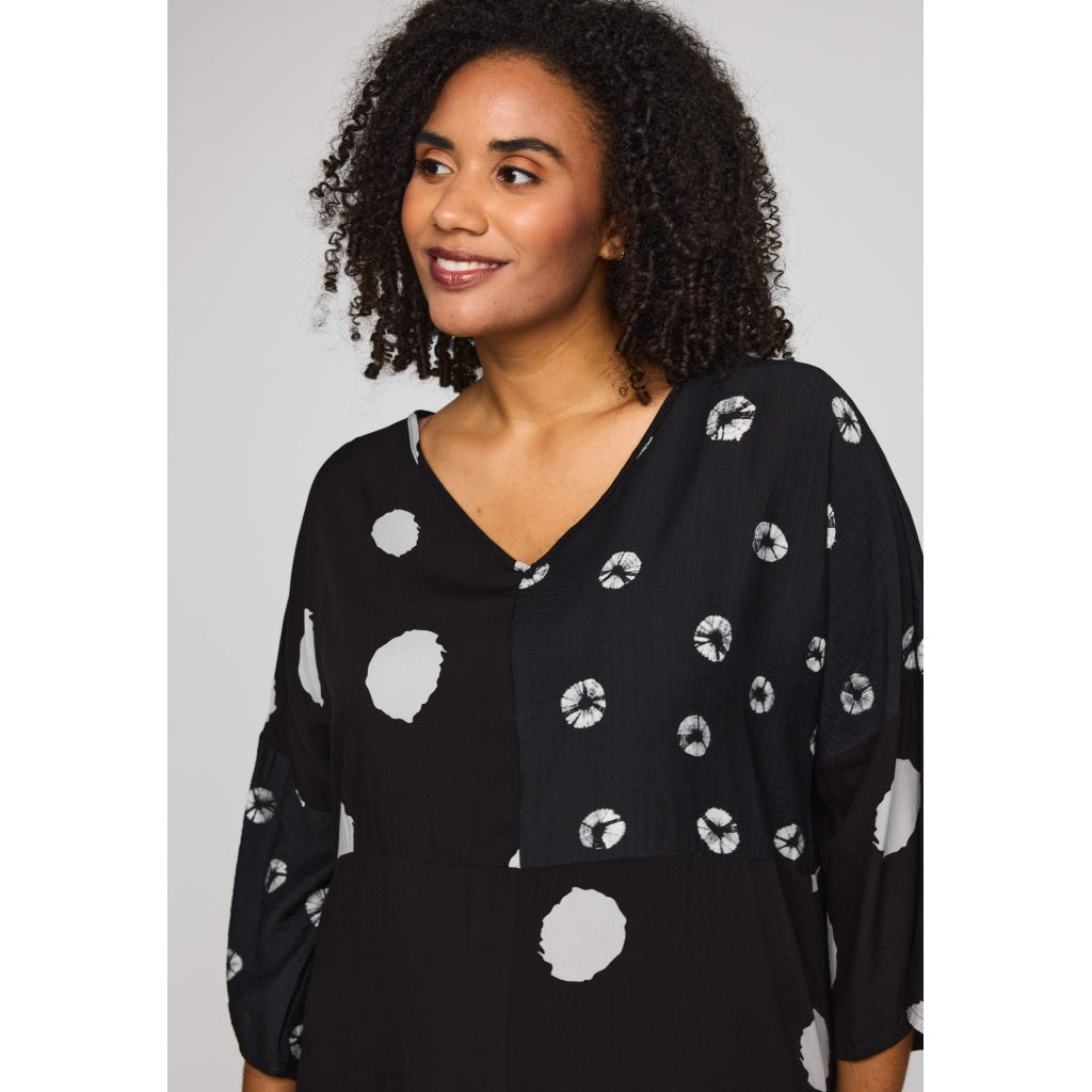 Studio SCara Dress Tunic Black with dots