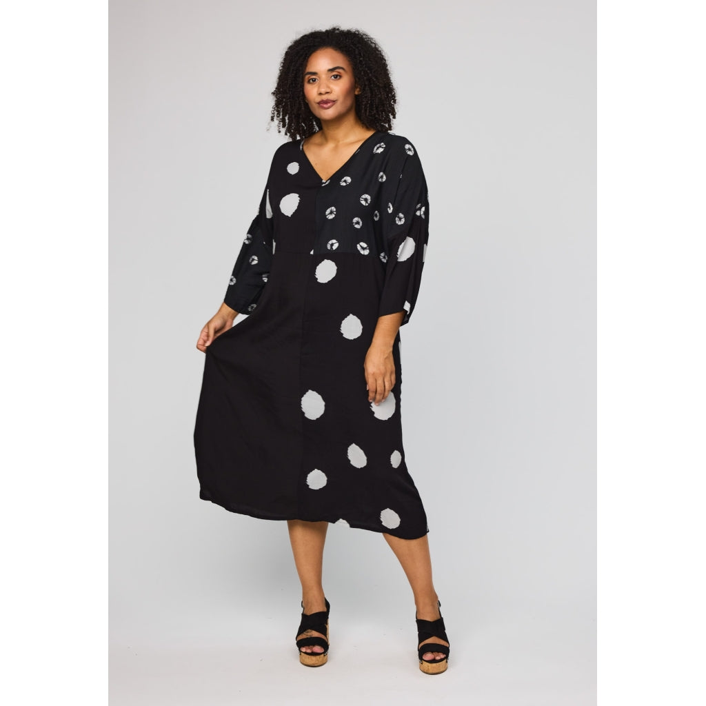 Studio SCara Dress Tunic Black with dots
