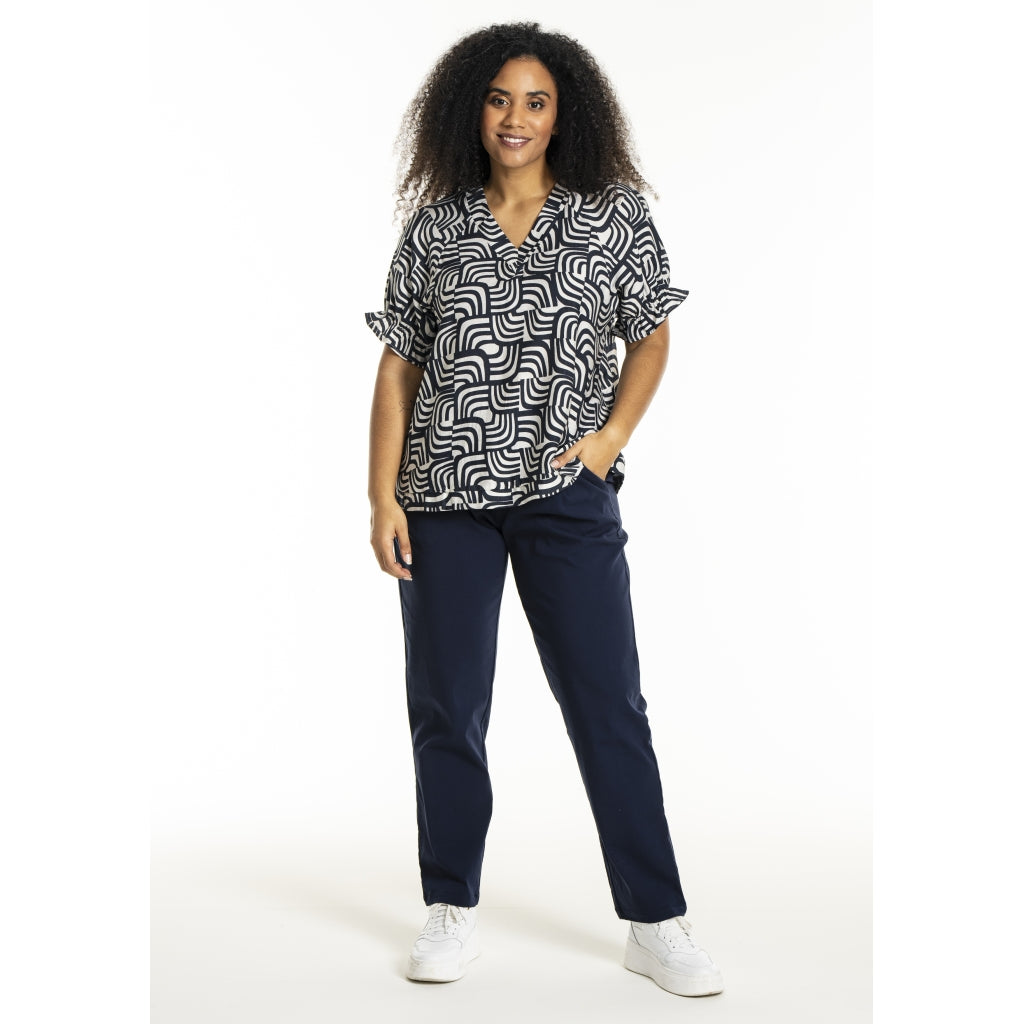 Studio SDasie Blouse Blouse Navy/Off-White