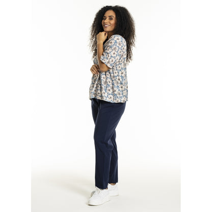 Studio SDasie Blouse Blouse Blue/Sand flowers