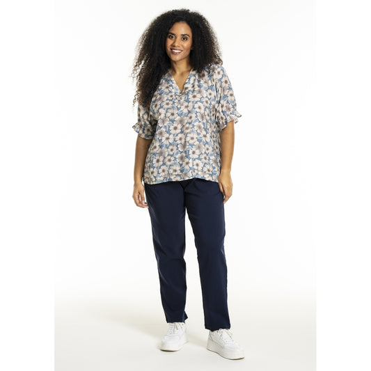 Studio SDasie Blouse Blouse Blue/Sand flowers