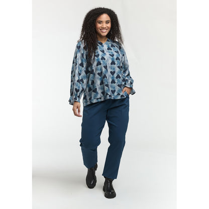 Studio SDasie Blouse with long sleeve Blouse Navy hearts