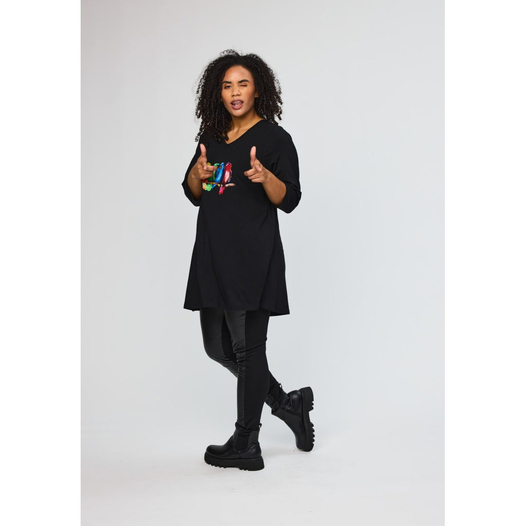 Studio SDitte Tunic Tunic Black with bird print