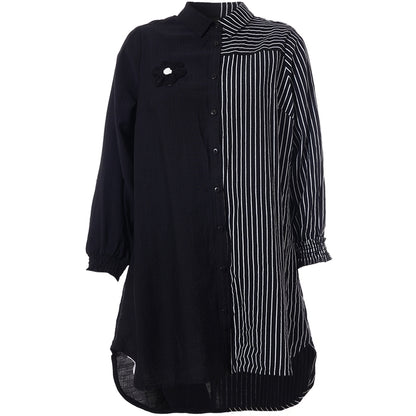 Studio SEmilie Shirt Shirt Black with white stripe