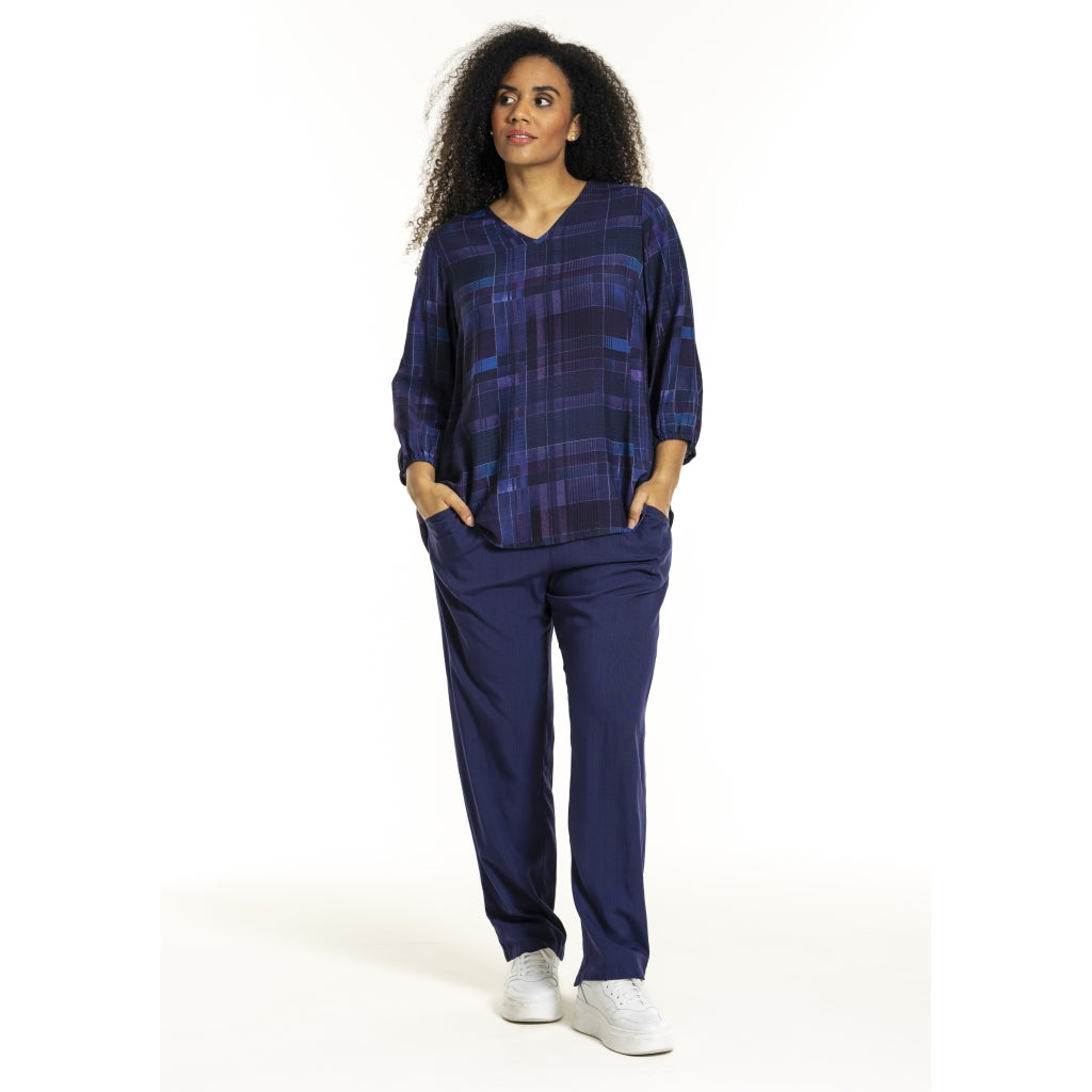 Studio SEmmy Blouse Blouse Purple Checks