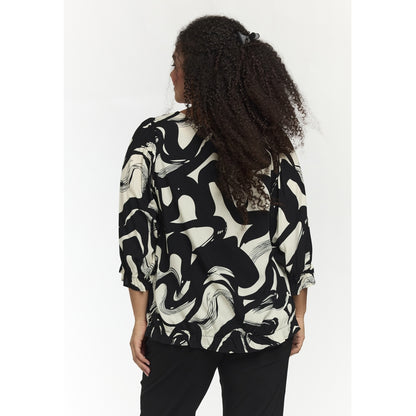 Studio SFarzana Blouse Blouse Black with white design