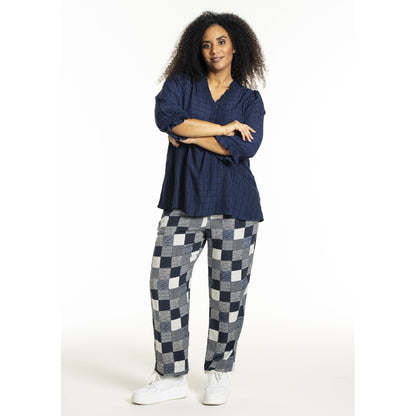 Studio SFeodora Blouse with smock neck Blouse Navy