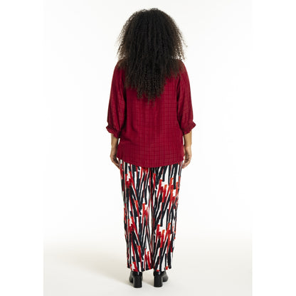 Studio SFeodora Blouse with smock neck Blouse Red