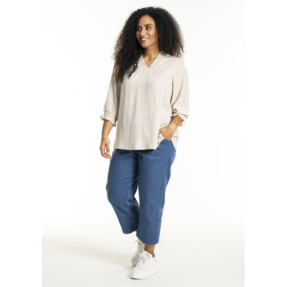 Studio SFeodora Blouse with smock neck Blouse Sand