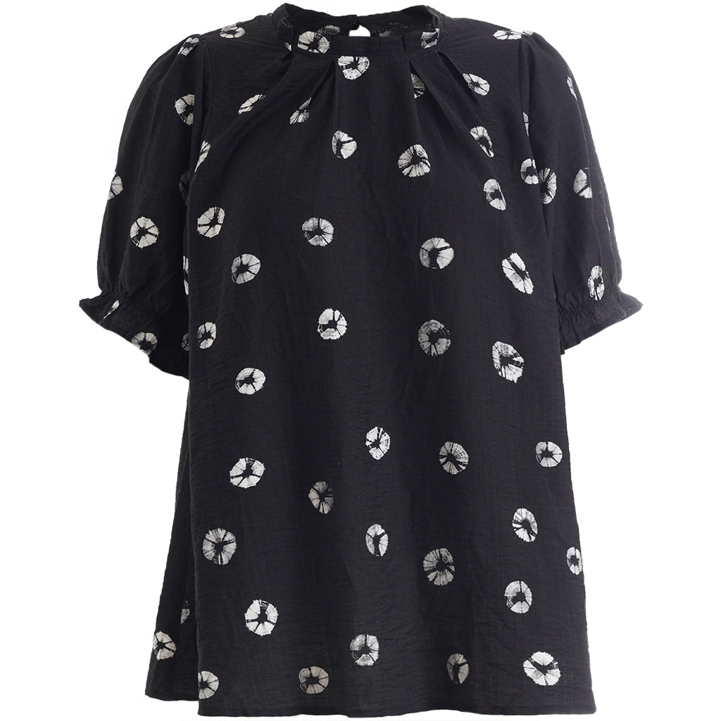 Studio SFozia Blouse Blouse Black with circle deco