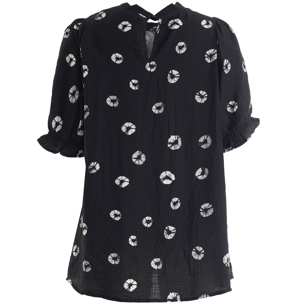 Studio SFozia Blouse Blouse Black with circle deco
