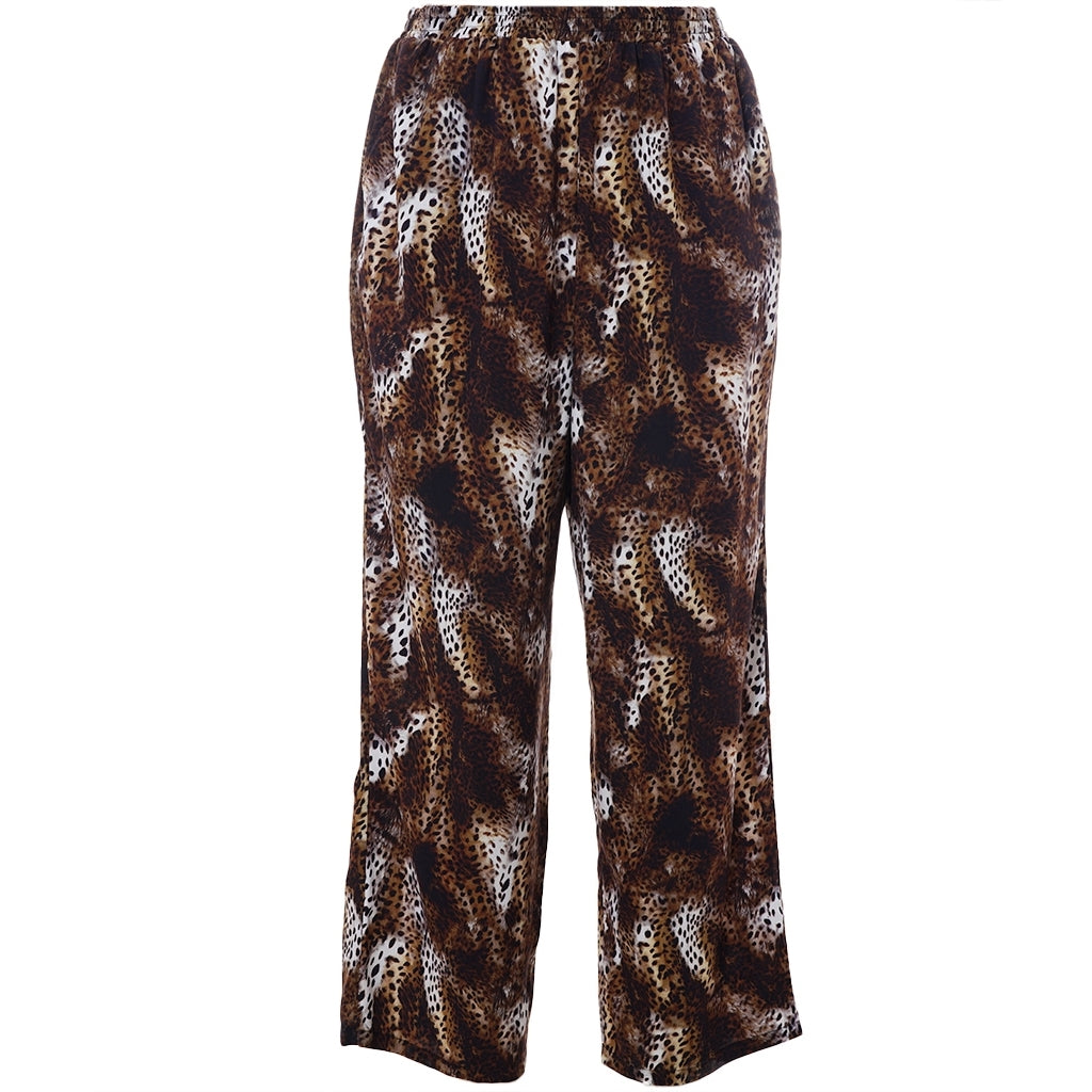 Studio SFria loose trousers Trousers Brown Leoprint