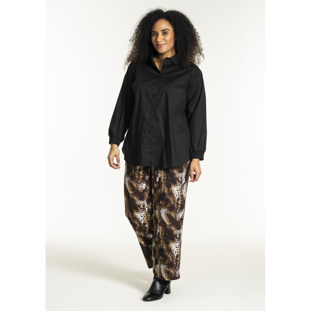 Studio SFria loose trousers Trousers Brown Leoprint