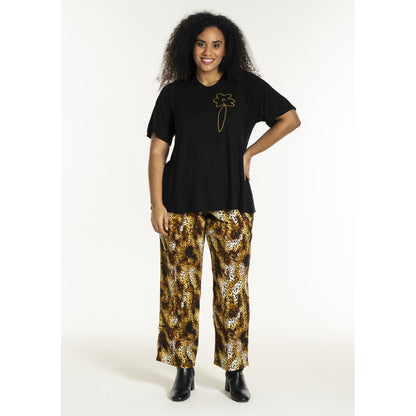 Studio SFria loose trousers Trousers Yellow leopart