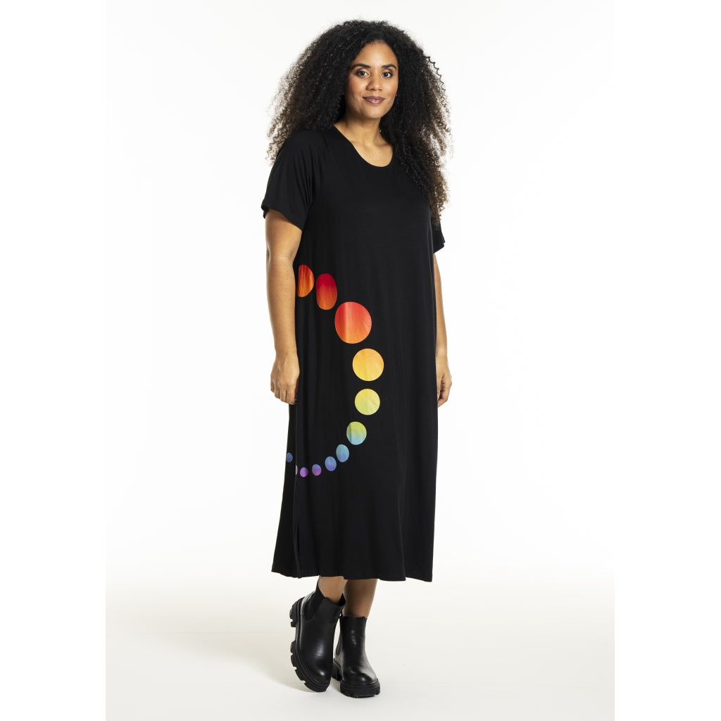 Studio SHana Dress with print Dress Black with Multi colour