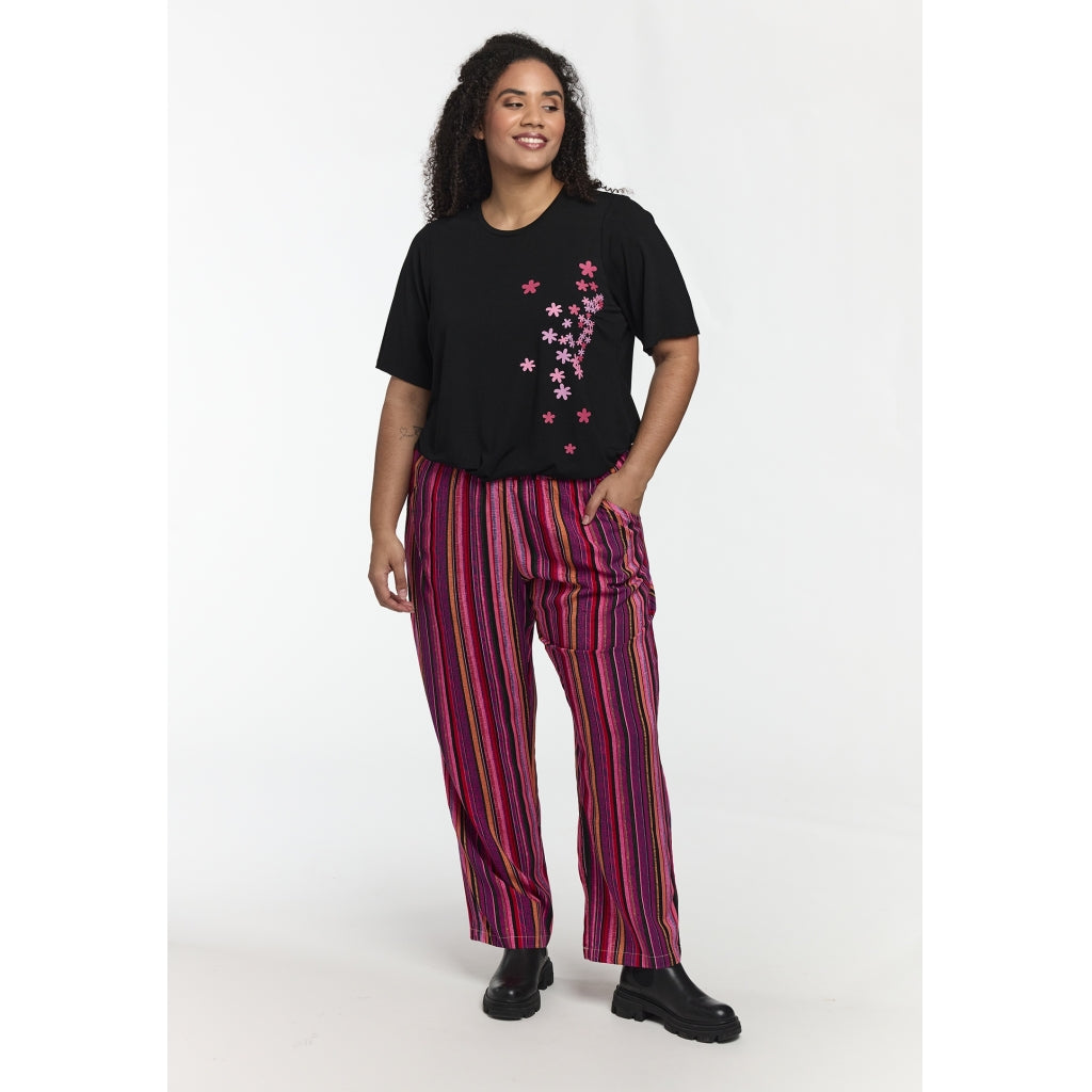 Studio SHolga Trousers Trousers Pink Stripes