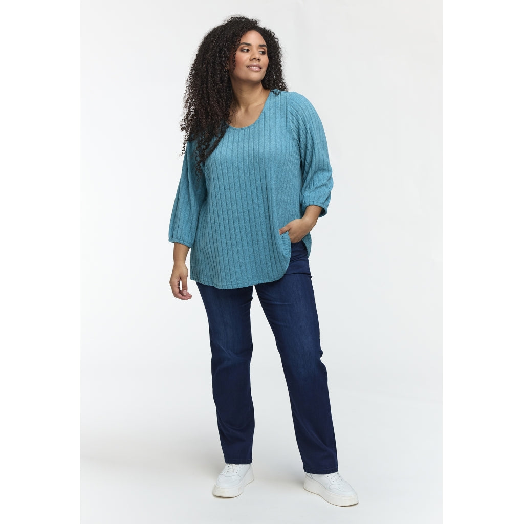 Studio SIlana Knitted Blouse Blouse Turquoise
