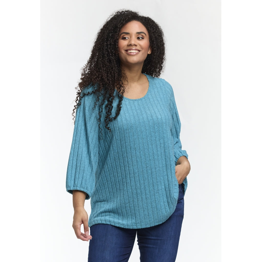 Studio SIlana Knitted Blouse Blouse Turquoise