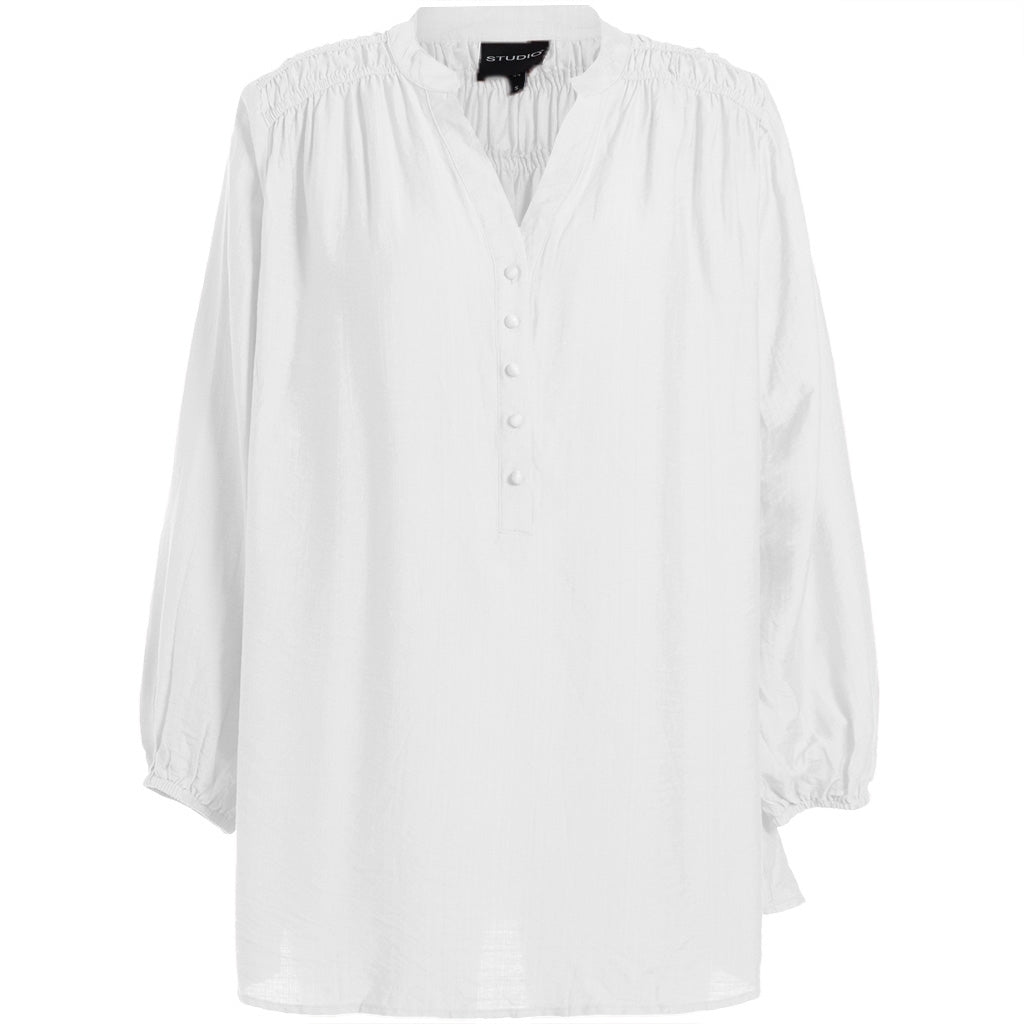 Studio SIsla Tunic with smock Tunic White