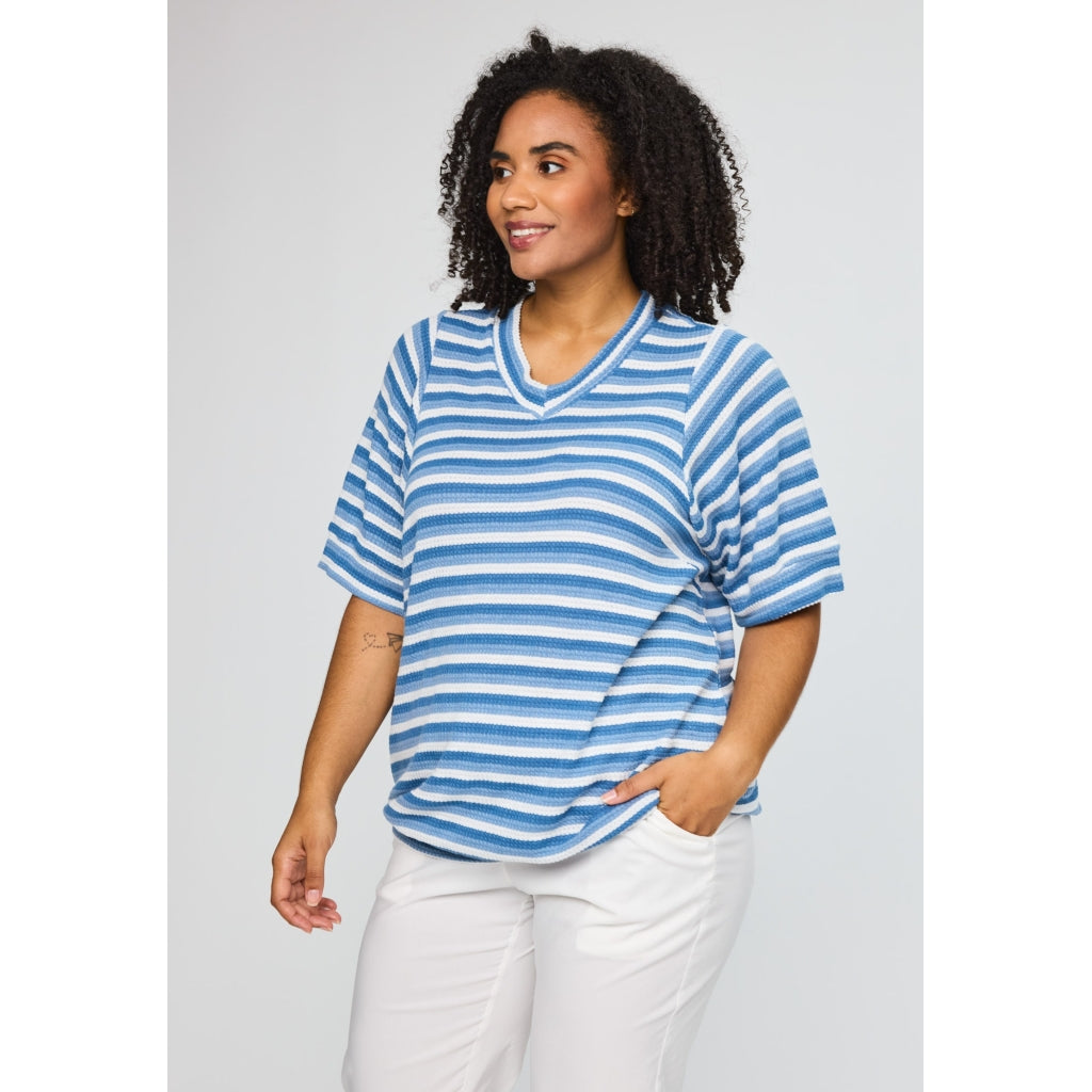 Studio SJessia Blouse Blouse Blue white stripe