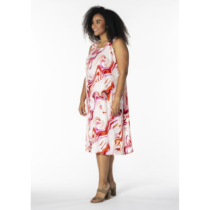 Studio SKersti Dress Dress White with orange pink abstract patterns