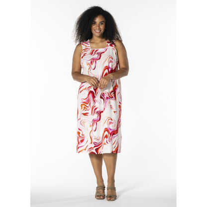 Studio SKersti Dress Dress White with orange pink abstract patterns