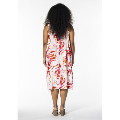 Studio SKersti Dress Dress White with orange pink abstract patterns