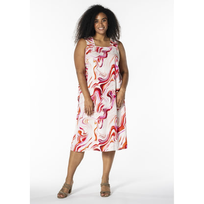 Studio SKersti Dress Dress White with orange pink abstract patterns