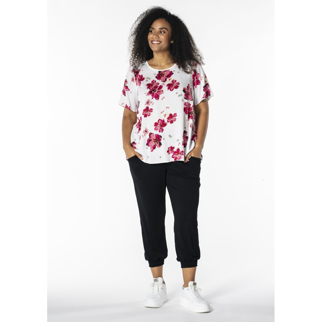 Studio SKimma Blouse Blouse White with pink flowers