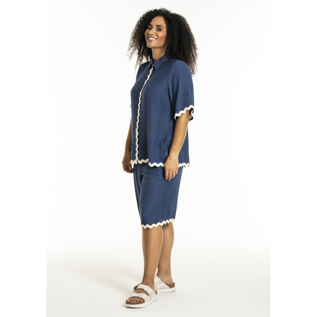 Studio SLea Shirt Shirt Blue + Offwhite