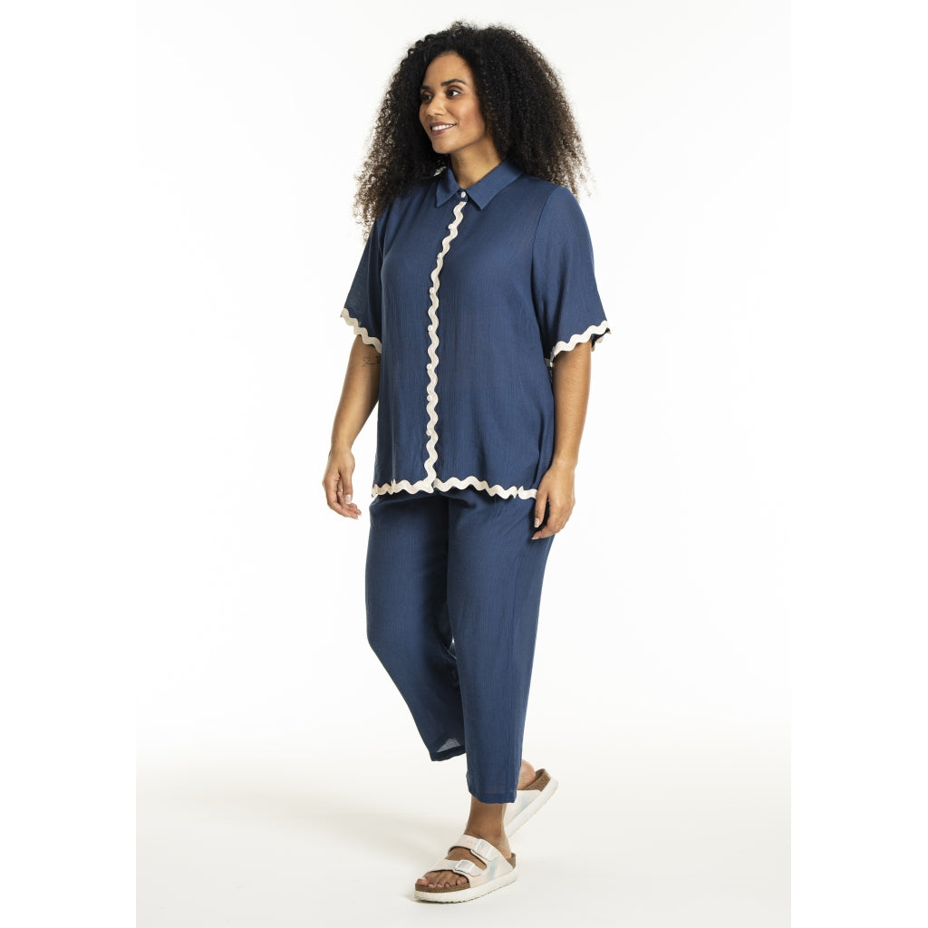 Studio SLea Shirt Shirt Blue + Offwhite