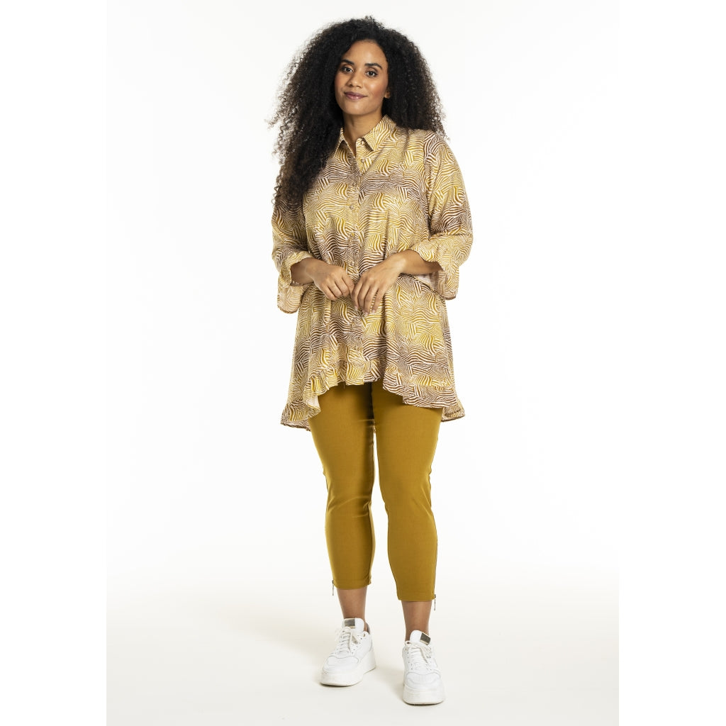Studio SLena pants with zipper 7/8 Pant Yellow