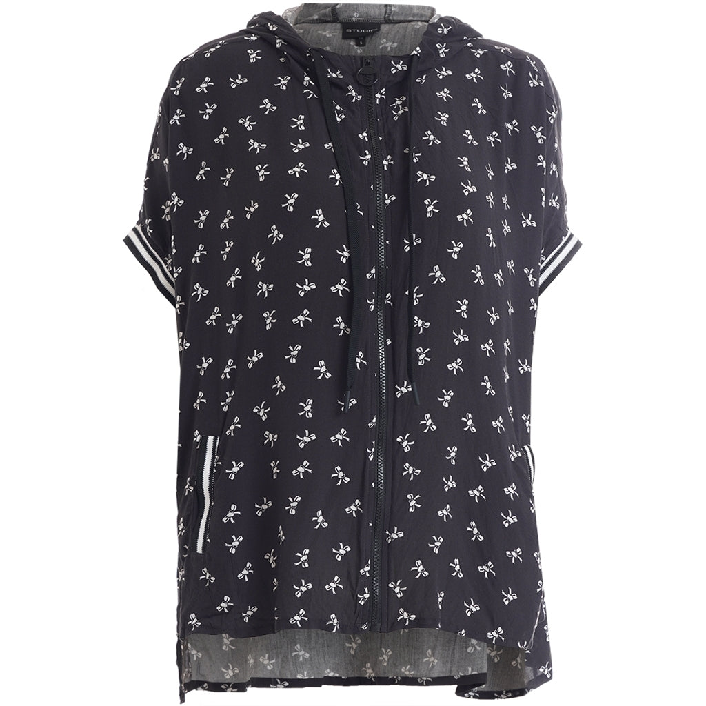 Studio SLilia vest with zipper Vest Black with white