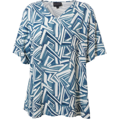 Studio SLone Blouse Blouse Blue offwhite print