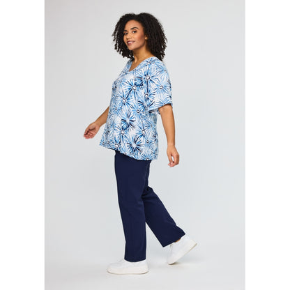 Studio SLone Blouse Blouse White/blue flower