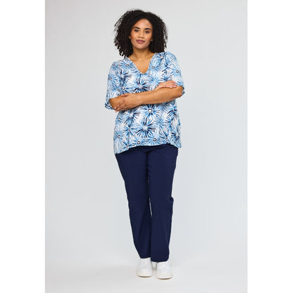 Studio SLone Blouse Blouse White/blue flower