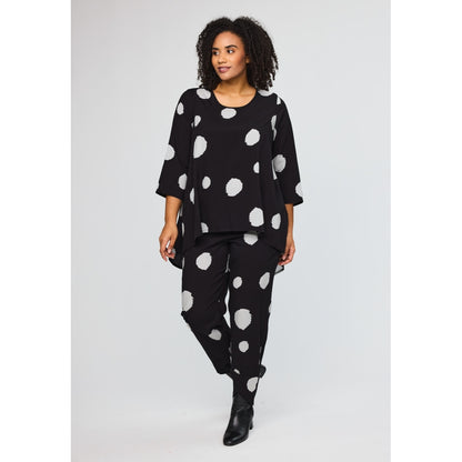 Studio SLuma Blouse with dots Tunic Black with dots