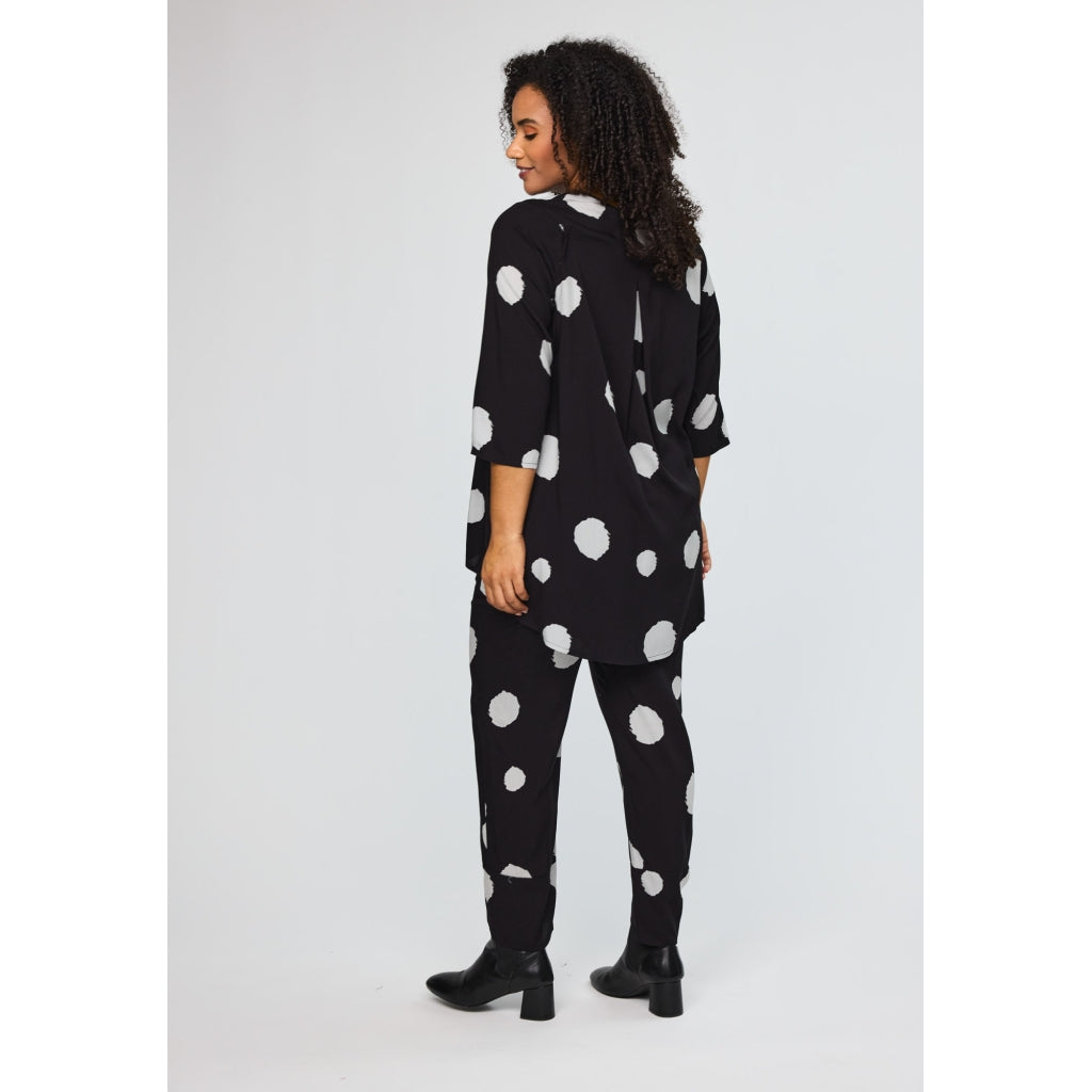Studio SLuma Blouse with dots Tunic Black with dots