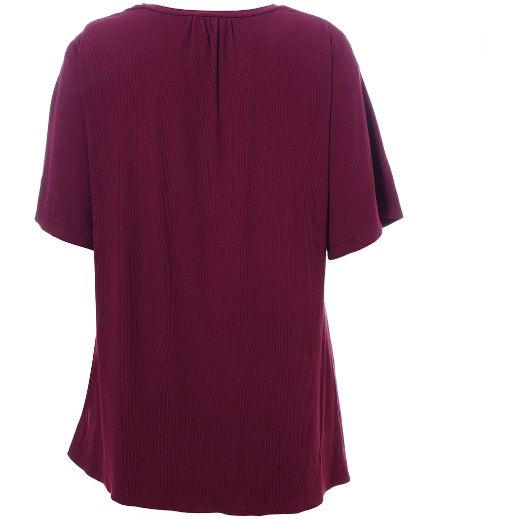 Studio SLykke rib T-shirt T-Shirt Bordeaux